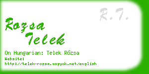 rozsa telek business card