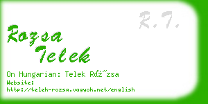 rozsa telek business card